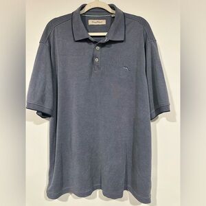 Tommy Bahama Polo Shirt Mens XL Gray Modal Blend